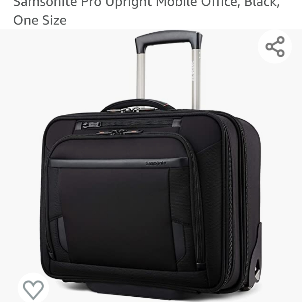 Samsonite Pro Upright Mobile Office, Black, One Size - Picture 5 of 16